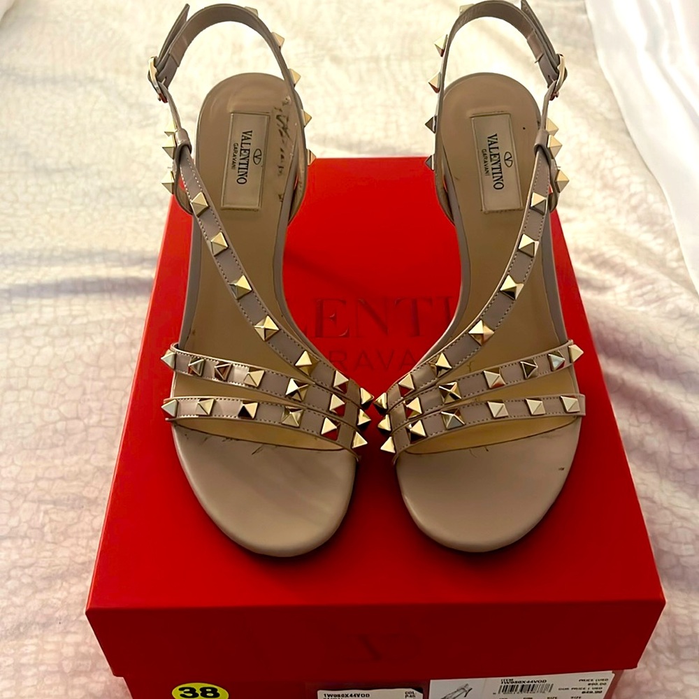 Valentino sandal. WORN ONCE. In pristine condition. With box and dust bag